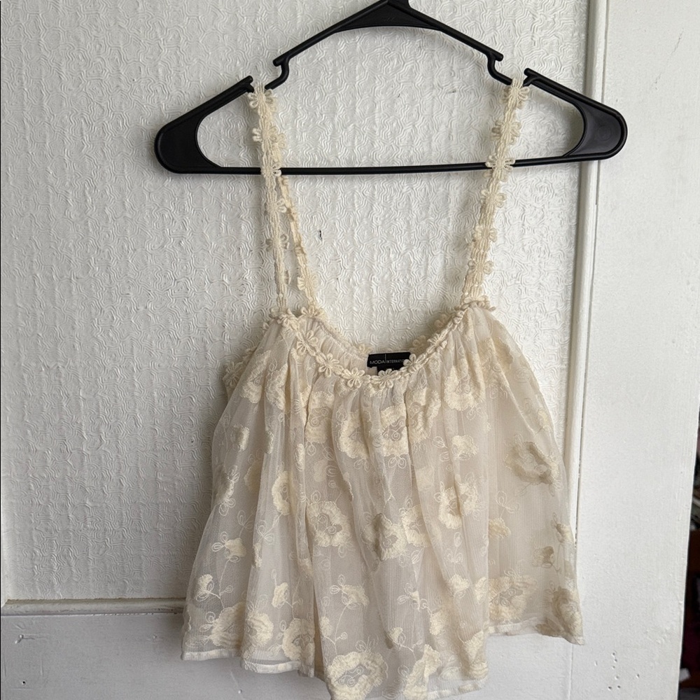 Moda International Cream Lace Camisole